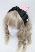 m petit by misako / NINA'sコラボ AM*NIリボンカチューシャ  黒 S-25-07-06-015-LO-AC-AS-ZS