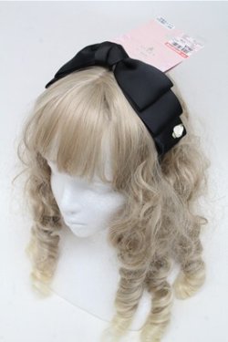 画像1: m petit by misako / NINA'sコラボ AM*NIリボンカチューシャ  黒 S-25-07-06-015-LO-AC-AS-ZS