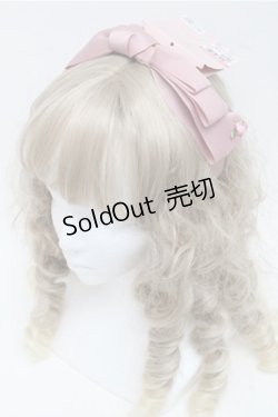 画像1: m petit by misako / NINA'sコラボ AM*NIリボンカチューシャ  ピンク S-25-07-06-019-LO-AC-AS-ZS