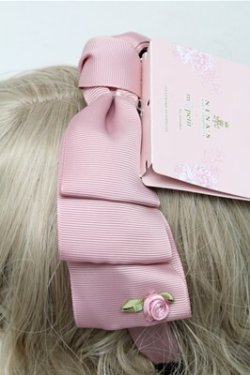 画像3: m petit by misako / NINA'sコラボ AM*NIリボンカチューシャ  ピンク S-25-07-06-019-LO-AC-AS-ZS