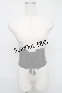 画像1: axes femme / 合皮ベルト  黒 S-25-07-06-030-AX-ZA-HR-ZS