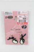 m petit by misako / AMリボンイヤリング  黒 S-25-07-06-005-LO-AC-AS-ZS