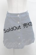 Ank Rouge / 裾スカラップデニムスカート  インディゴ S-25-07-07-048-CA-SK-HR-ZS