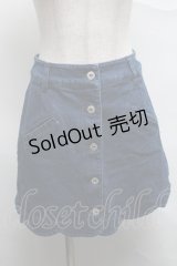 Ank Rouge / 裾スカラップデニムスカート  インディゴ S-25-07-07-048-CA-SK-HR-ZS