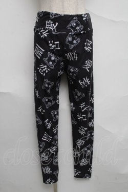 画像1: NieR Clothing / レギンス  黒ｘ白 S-25-07-07-054-PU-PA-AS-ZS