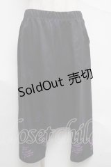 NieR Clothing / 転写プリントパンツ  黒 S-25-07-07-056-PU-PA-AS-ZS