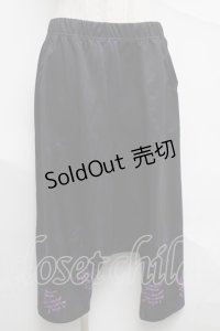 NieR Clothing / 転写プリントパンツ  黒 S-25-07-07-056-PU-PA-AS-ZS