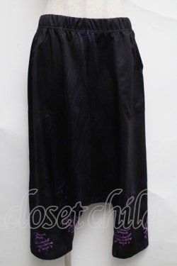 画像1: NieR Clothing / 転写プリントパンツ  黒 S-25-07-07-056-PU-PA-AS-ZS