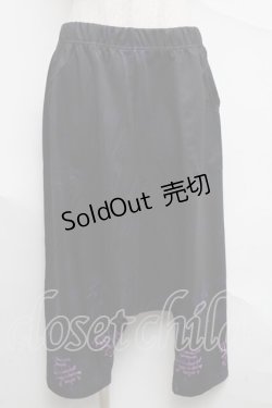 画像1: NieR Clothing / 転写プリントパンツ  黒 S-25-07-07-056-PU-PA-AS-ZS
