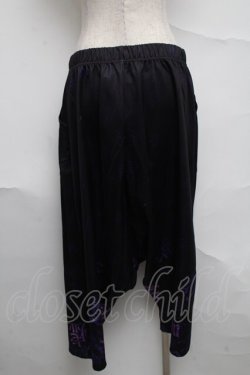 画像2: NieR Clothing / 転写プリントパンツ  黒 S-25-07-07-056-PU-PA-AS-ZS