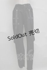 NieR Clothing / サスペンダー付きパンツ  黒 S-25-07-07-057-PU-PA-HR-ZS