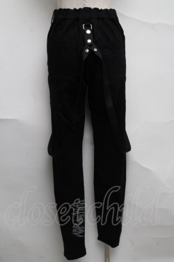 画像2: NieR Clothing / サスペンダー付きパンツ  黒 S-25-07-07-057-PU-PA-HR-ZS