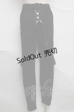 画像2: NieR Clothing / サスペンダー付きパンツ  黒 S-25-07-07-057-PU-PA-HR-ZS
