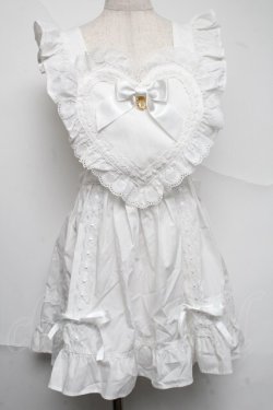 画像1: BABY,THE STARS SHINE BRIGHT / ハートエプロン  白 S-25-07-07-060-BA-TO-AS-ZS