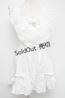 画像1: BABY,THE STARS SHINE BRIGHT / ハートエプロン  白 S-25-07-07-060-BA-TO-AS-ZS