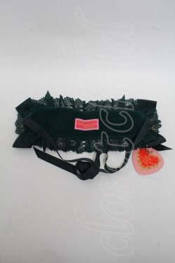 画像2: BABY,THE STARS SHINE BRIGHT / 別珍プリンセスドロップヘッドドレス  グリーン S-25-07-07-010-BA-AC-AS-ZS