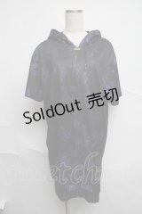 NieR Clothing / 転写パーカー  黒 S-25-07-07-018-PU-TO-AS-ZS