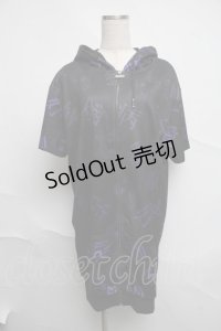 NieR Clothing / 転写パーカー  黒 S-25-07-07-018-PU-TO-AS-ZS
