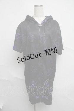 画像1: NieR Clothing / 転写パーカー  黒 S-25-07-07-018-PU-TO-AS-ZS