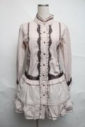 axes femme / レース使いストライプシャツワンピース  ベージュ S-25-07-07-023-AX-OP-HR-ZS