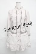 axes femme / レース使いストライプシャツワンピース  ベージュ S-25-07-07-023-AX-OP-HR-ZS