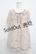 Fi.n.t / 天使柄シフォンワンピース  ベージュ S-25-07-07-024-CA-OP-HR-ZS