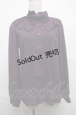 画像1: axes femme kawaii / プリーツカラーブラウス  パープル S-25-07-10-031-AX-BL-HR-ZI