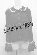 Ank Rouge / ひめ袖はしごリボンブラウス  黒ｘ白 S-25-07-10-032-CA-BL-HR-ZS