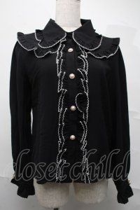 Rojita / ピコレースフリルブラウス  黒 S-25-07-10-033-LO-BL-HR-ZS