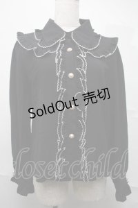 Rojita / ピコレースフリルブラウス  黒 S-25-07-10-033-LO-BL-HR-ZS