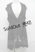 axes femme POETIQUE / フィッシュテールロングベスト  黒 S-25-07-10-034-AX-TO-HR-ZS