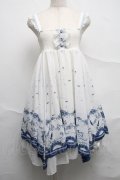 axes femme POETIQUE / アンブレラ柄チュニック  オフｘ青 S-25-07-10-037-AX-OP-HR-ZS