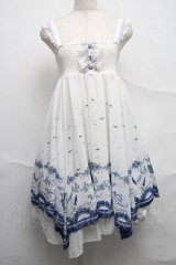 axes femme POETIQUE / アンブレラ柄チュニック  オフｘ青 S-25-07-10-037-AX-OP-HR-ZI