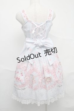 画像2: BABY,THE STARS SHINE BRIGHT / SA KU RAくみゃちゃん柄ジャンパースカートI  サックス S-25-07-10-042-BA-OP-HR-ZS