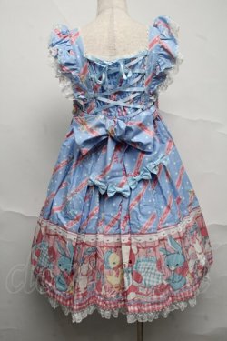 画像2: Angelic Pretty / MELODY TOYSハイウエストジャンパースカート  サックス S-25-07-10-044-AP-OP-AS-ZS