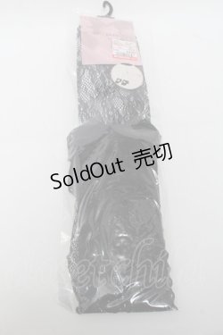 画像1: m petit by misako / AMOVKTPレースリボンオーバーニー  黒 S-25-07-10-005-LO-ZA-AS-ZS