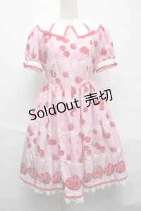 Angelic Pretty / Charming Cherryワンピース  ピンク S-25-07-10-050-AP-OP-AS-ZS