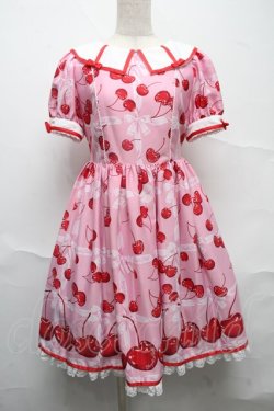 画像1: Angelic Pretty / Charming Cherryワンピース  ピンク S-25-07-10-050-AP-OP-AS-ZS