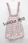 axes femme kawaii / ベリーズピクニックジャンパースカート  ワイン S-25-07-10-052-AX-OP-HR-ZS