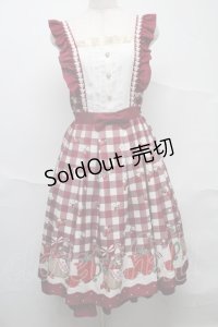 axes femme kawaii / ベリーズピクニックジャンパースカート  ワイン S-25-07-10-052-AX-OP-HR-ZS