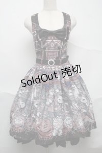 ALICE and the PIRATES / マダムブランシェの不思議な百貨店柄ジャンパースカート＆ヘアバンド  紺 S-25-07-10-054-PA-OP-HR-ZS
