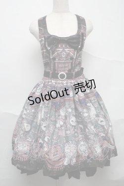 画像1: ALICE and the PIRATES / マダムブランシェの不思議な百貨店柄ジャンパースカート＆ヘアバンド  紺 S-25-07-10-054-PA-OP-HR-ZS