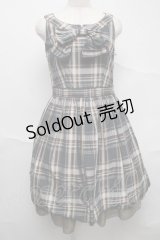 Lois CRAYON / Jチェックジャンパースカート  紺 S-25-07-10-055-LO-OP-AS-ZS