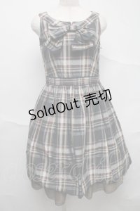 Lois CRAYON / Jチェックジャンパースカート  紺 S-25-07-10-055-LO-OP-AS-ZS