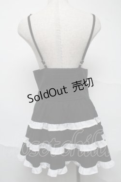 画像2: Ank Rouge / スピンドルティアードジャンスカ  黒ｘ白 S-25-07-10-060-CA-SK-HR-ZS