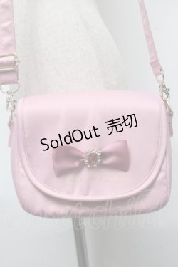 画像1: Maison de FLEUR / リボンビジューサテンカメラバッグ  ピンク S-25-07-10-018-LO-BG-AS-ZS