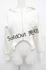 lilLilly / コルセットギャザーパーカー  アイボリー S-25-07-10-025-LO-TO-HR-ZS