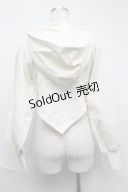 画像2: lilLilly / コルセットギャザーパーカー  アイボリー S-25-07-10-025-LO-TO-HR-ZS