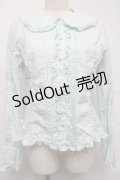 metamorphose / フリルカラーブラウス  サックス S-25-07-10-028-ME-BL-HR-ZS