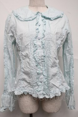 画像1: metamorphose / フリルカラーブラウス  サックス S-25-07-10-028-ME-BL-HR-ZS
